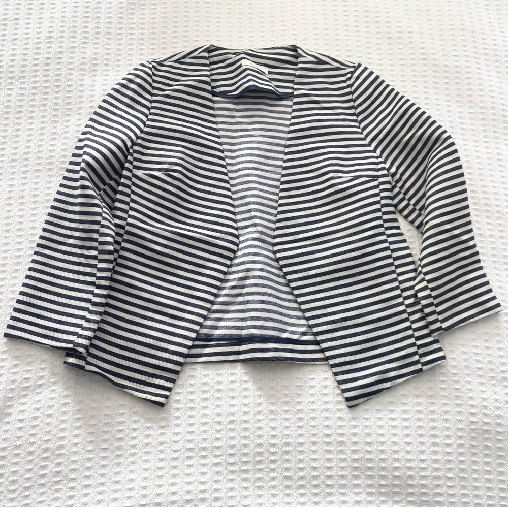 BCNU Navy and White Striped Blazer